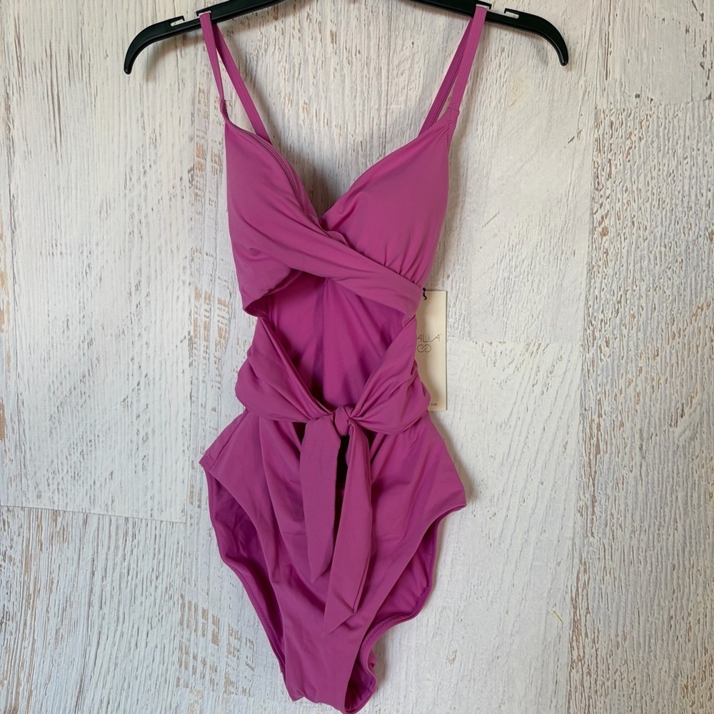 CALIA by Carrie Underwood Tummy Control One-Piece Swimsuit with Front Tie